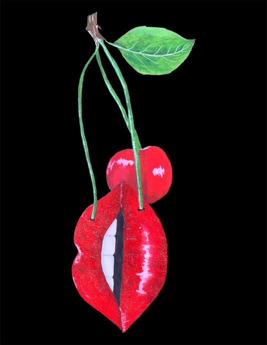 Cherry Lips Premium Fine Art Print