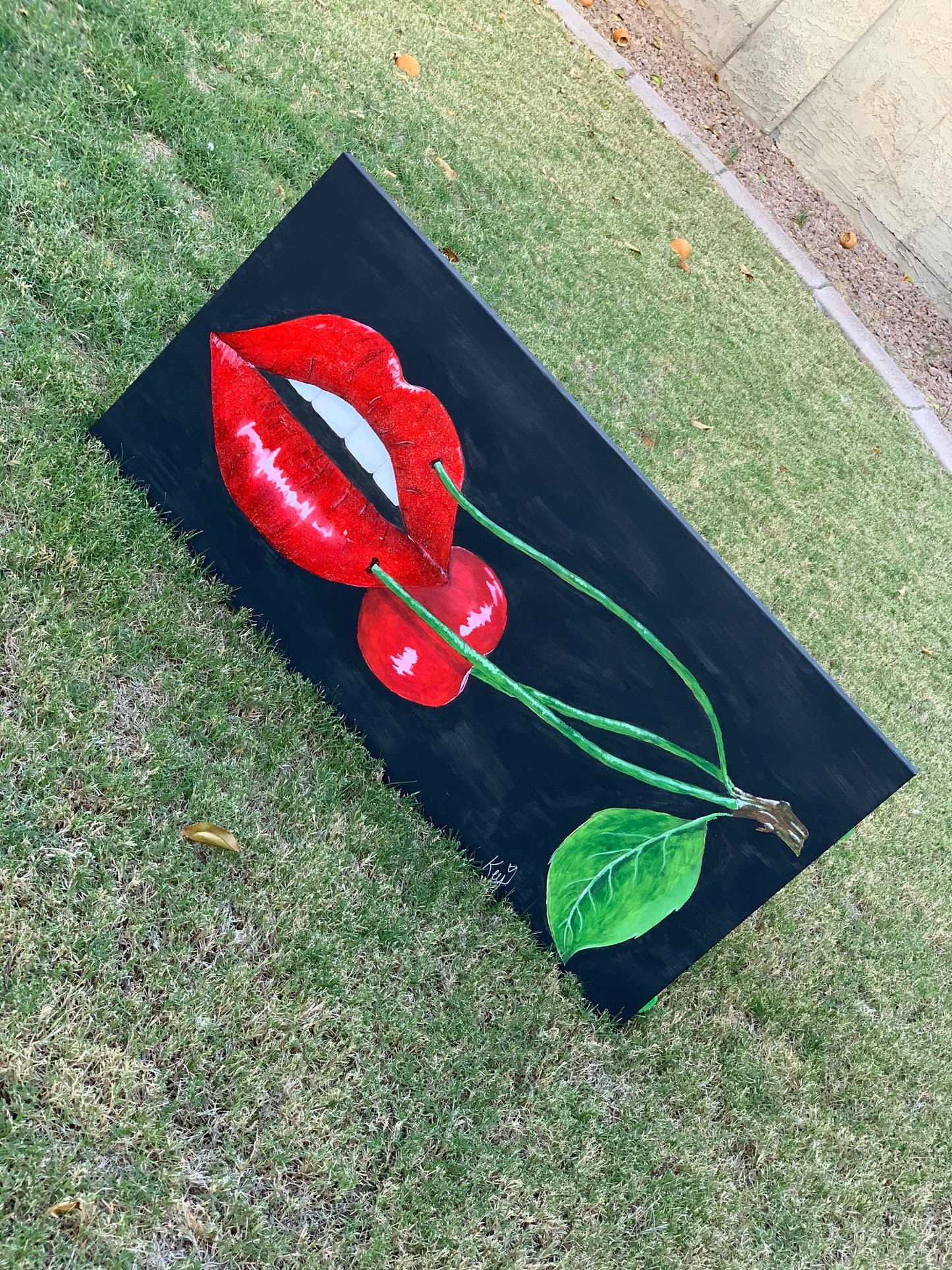 Cherry Lips – Original Artwork by Keyanah Holt (24” x 48”)