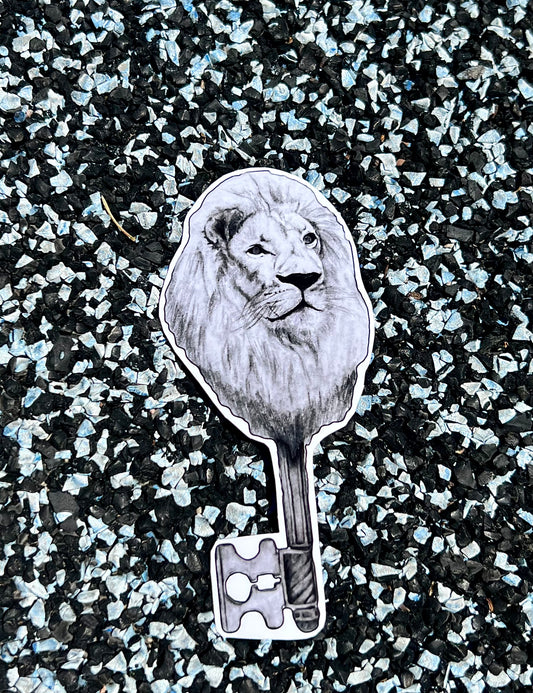 Lion Key Sticker